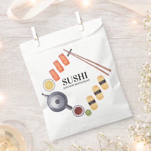Sushi japanisches Essen Geschenktütchen (Ausgeschnitten)