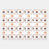 Sushi japanisches Lebensmittelmuster Geschenkpapier Set (Vorderseite 2)