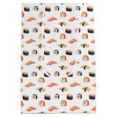 Sushi japanisches Lebensmittelmuster Mittlere Geschenktüte (Rückseite)