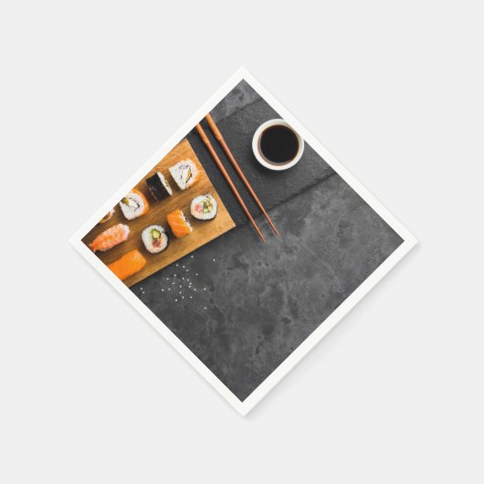 Sushi japanisches Party Serviette (Ecke)