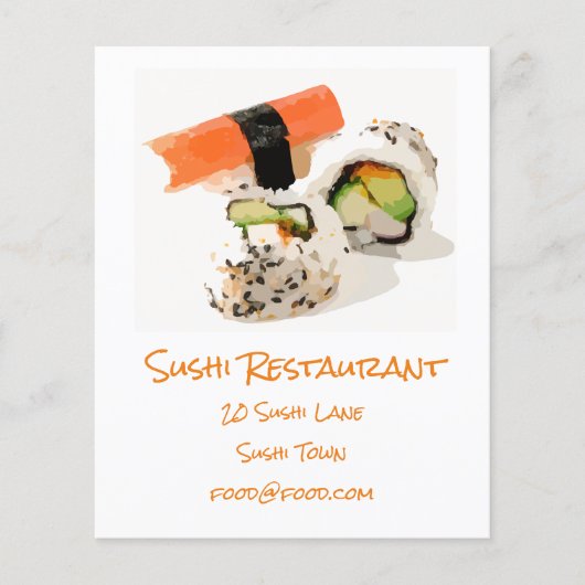 Sushi japanisches Restaurant Flyer (Vorne)