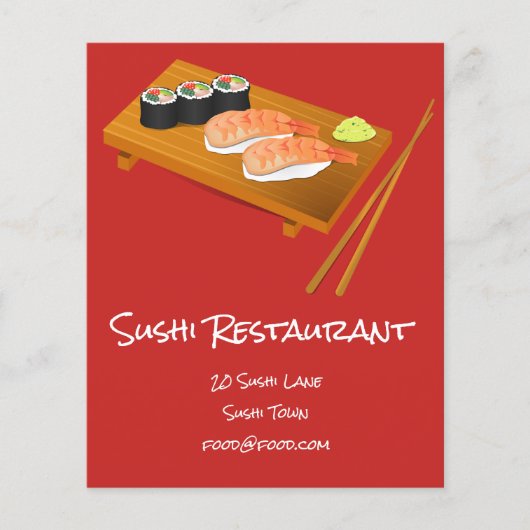 Sushi japanisches Restaurant Flyer (Vorne)