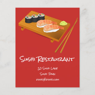Sushi japanisches Restaurant Flyer