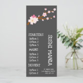 Sushi japanisches Restaurant mit stilvollem Abendm Menükarte (Stehend Vorderseite)
