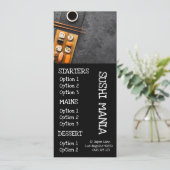 Sushi japanisches Restaurant mit stilvollem Abendm Menükarte (Stehend Vorderseite)