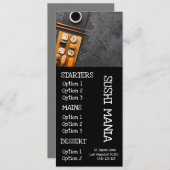 Sushi japanisches Restaurant mit stilvollem Abendm Menükarte (Vorne/Hinten)