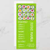 Sushi japanisches Restaurant wasabi Dinner Menü Menükarte (Vorne/Hinten)