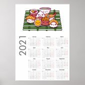 Sushi-Kalender 2021-Poster Poster (Vorne)
