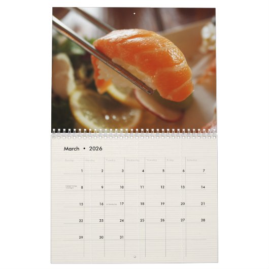 Sushi-Kalender Kalender (Mär 2026)