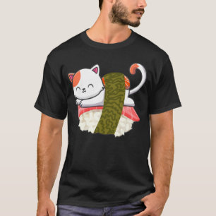 Sushi Katze Kätzchen Kitten japanisches Sashimi Es T-Shirt