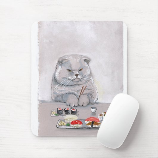 Sushi-Katze Mousepad (Mit Mouse)