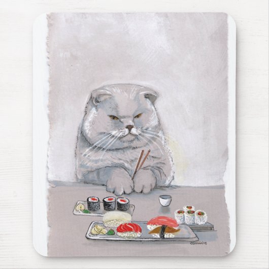 Sushi-Katze Mousepad (Vorne)
