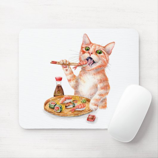 Sushi-Katze Mousepad (Mit Mouse)