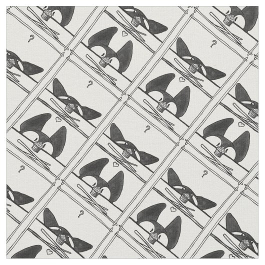 Sushi-Katze! Stoff (Nahaufnahme)