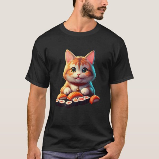 Sushi Katze T-Shirt (Vorderseite)