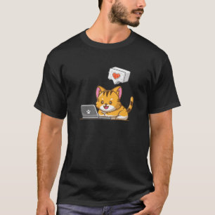 Sushi Katzen auf Computerkleidung Funny Gag Idee T-Shirt