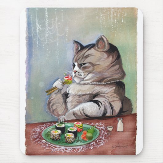 Sushi-Katzen-extravagantes Fest Mousepad (Vorne)