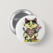Sushi-Katzen-Knopf Button (Vorne & Hinten)