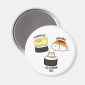 Sushi Katzen Niedlich Sushi Pub Magnet (Vorderseite/Rückseite)