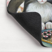 Sushi-Katzen-reizende Paare Mousepad (Ecke)