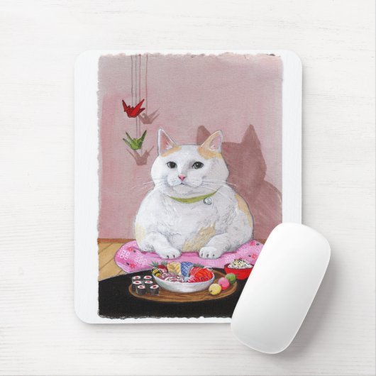 Sushi-Katzen-Sashimi-Miezekatze! Mousepad (Mit Mouse)