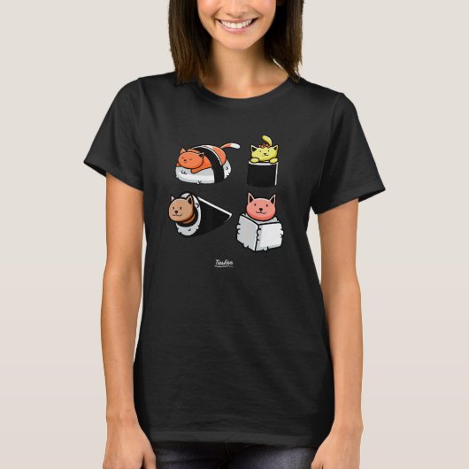 Sushi Katzen T-Shirt (Vorderseite)
