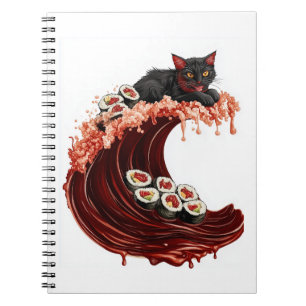 Sushi Katzen Träume � Skurriles japanisches Essen  Notizblock