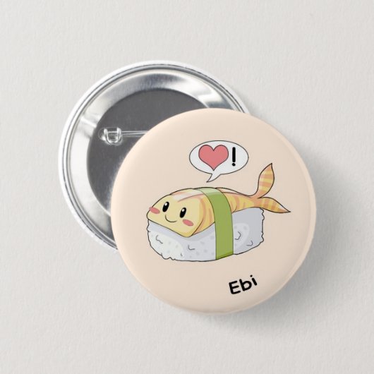 Sushi kawaii button (Vorne & Hinten)