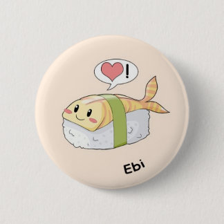 Sushi kawaii button