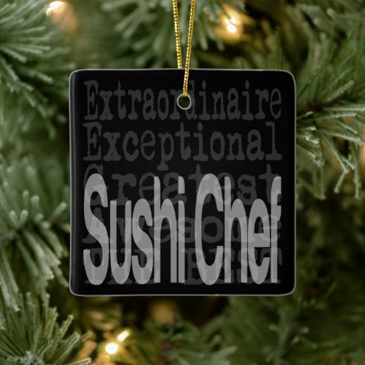 Sushi Koch Extraordinaire Keramik Ornament (Baum)