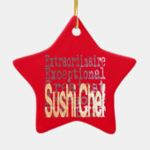 Sushi Koch Extraordinaire Keramik Ornament (Hinten)