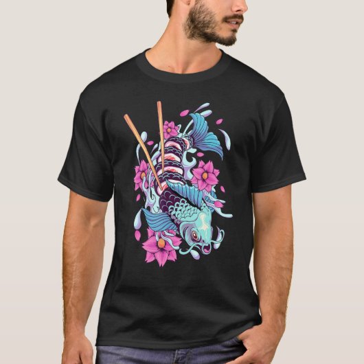 Sushi Koi Fisch Japanisch Koi Karpfensee Japan Kir T-Shirt (Vorderseite)