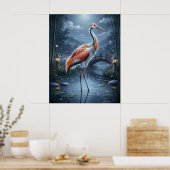 Sushi Kranich Mond Marsch Poster (Küche)
