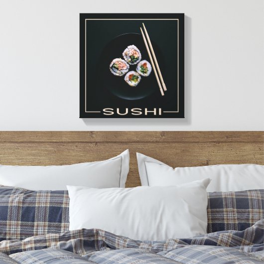 Sushi-Leinwand Leinwanddruck (Insitu (Schlafzimmer))