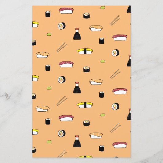 Sushi Letter | Niedlich & Fun Wasabi mit Datum Vor (Rückseite)