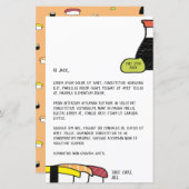 Sushi Letter | Niedlich & Fun Wasabi mit Datum Vor (Vorne/Hinten)