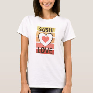 Sushi Liebe Herz-Lebensmittel Lieblingsessen Vinta T-Shirt