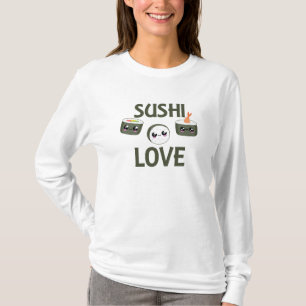 Sushi Liebe Niedlich Cawaii Food Favorite Green T-Shirt