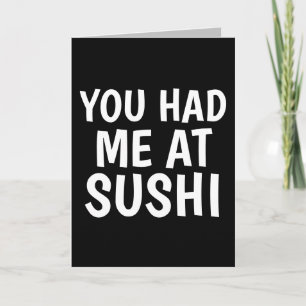 SUSHI LIEBE SIE ROMANTISCHE FUNNY GREETING CARD KARTE