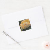 Sushi-Liebesgeschenk Quadratischer Aufkleber (Umschlag)