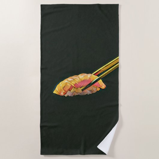 Sushi-Liebesgeschenk Strandtuch (Vorderseite)