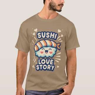 Sushi Liebesgeschichte retro T-Shirt