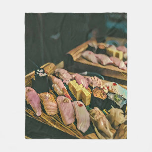 Sushi-Liebhaber asiatischer Küche Fleecedecke