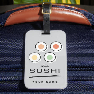 Sushi-Liebhaber-Reisegepäckanhänger für Koffer ode Gepäckanhänger