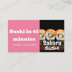 Sushi-Lieferrabatt-Angebot Visitenkarte