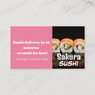 Sushi-Lieferung Rabatt-Angebot Visitenkarte