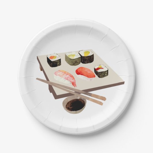 Sushi Lover Party Pappteller (Vorderseite)