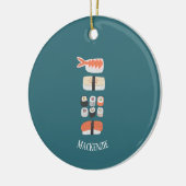 Sushi Lover Personalisierte Keramik Keramik Ornament (Links)