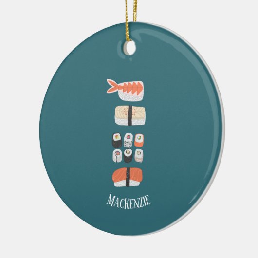 Sushi Lover Personalisierte Keramik Keramik Ornament (Links)