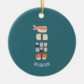 Sushi Lover Personalisierte Keramik Ornament (Vorne)